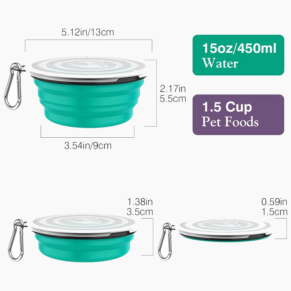 Tappwoo Travel Feed & Water Bowls for Dogs & Cats